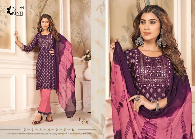 Paribhasha Vol 7 By Kinti Rayon Printed Kurti With Bottom Dupatta Wholesalers In Delhi
